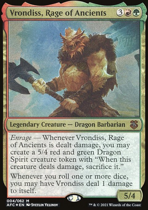 Vrondiss, Rage of Ancients, Forgotten Realms Commander Display Commanders #4, Magic: The Gathering card
