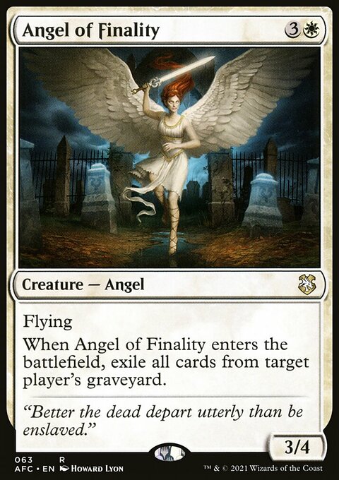 Angel of Finality, Forgotten Realms Commander #63, Magic: The Gathering card