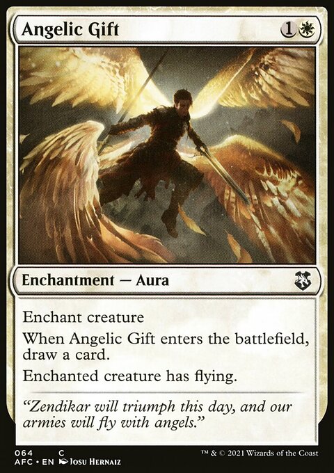 Angelic Gift, Forgotten Realms Commander #64, Magic: The Gathering card