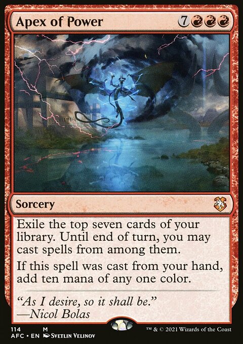 Apex of Power, Forgotten Realms Commander #114, Magic: The Gathering card