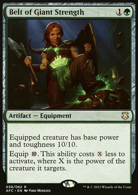 Belt of Giant Strength, Forgotten Realms Commander #38, Magic: The Gathering card