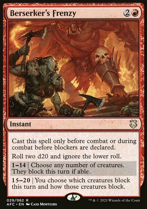 Berserker's Frenzy, Forgotten Realms Commander #29, Magic: The Gathering card