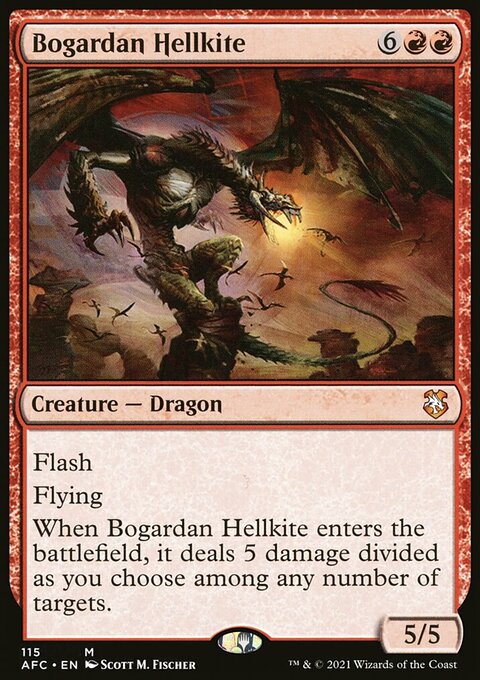 Bogardan Hellkite, Forgotten Realms Commander #115, Magic: The Gathering card