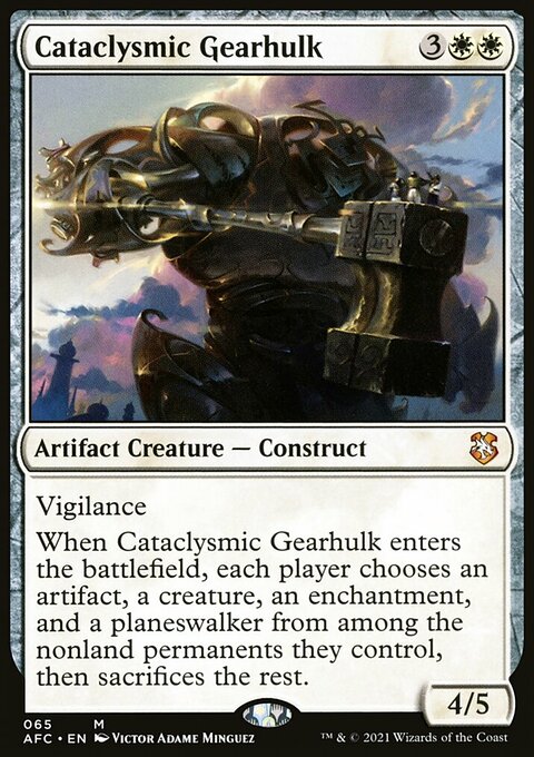 Cataclysmic Gearhulk, Forgotten Realms Commander #65, Magic: The Gathering card