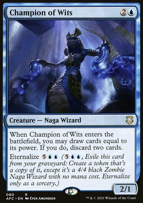 Champion of Wits, Forgotten Realms Commander #80, Magic: The Gathering card