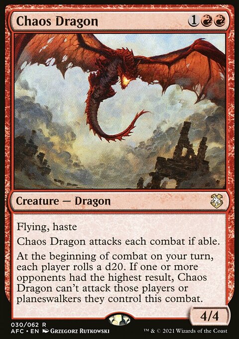 Chaos Dragon, Forgotten Realms Commander #30, Magic: The Gathering card