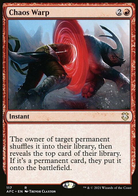 Chaos Warp, Forgotten Realms Commander #117, Magic: The Gathering card
