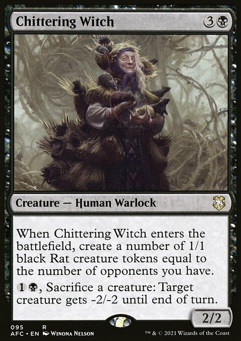 Chittering Witch, Forgotten Realms Commander #95, Magic: The Gathering card