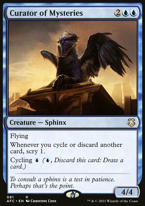 Curator of Mysteries, Forgotten Realms Commander #81, Magic: The Gathering card