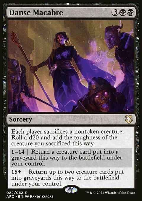 Danse Macabre, Forgotten Realms Commander #22, Magic: The Gathering card