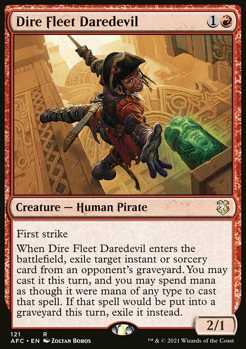 Dire Fleet Daredevil, Forgotten Realms Commander #121, Magic: The Gathering card