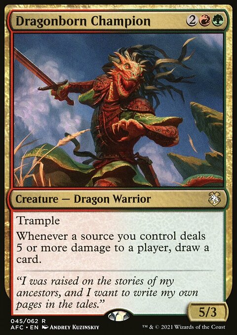 Dragonborn Champion, Forgotten Realms Commander #45, Magic: The Gathering card
