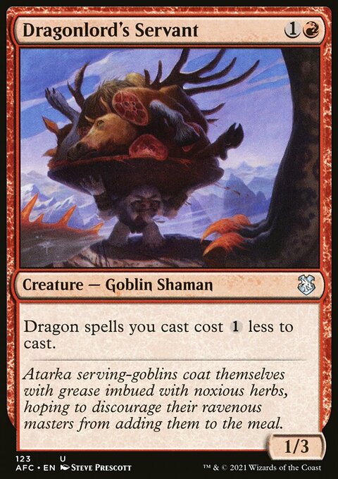 Dragonlord's Servant, Forgotten Realms Commander #123, Magic: The Gathering card