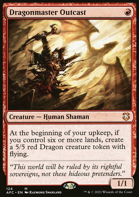 Dragonmaster Outcast, Forgotten Realms Commander #124, Magic: The Gathering card