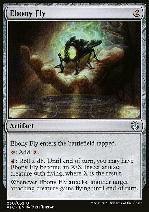Ebony Fly, Forgotten Realms Commander #60, Magic: The Gathering card