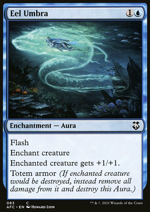 Eel Umbra, Forgotten Realms Commander #83, Magic: The Gathering card