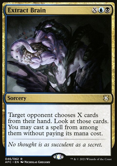 Extract Brain, Forgotten Realms Commander #46, Magic: The Gathering card