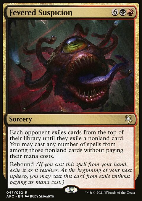 Fevered Suspicion, Forgotten Realms Commander #47, Magic: The Gathering card