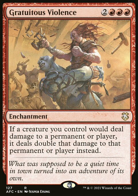 Gratuitous Violence, Forgotten Realms Commander #127, Magic: The Gathering card