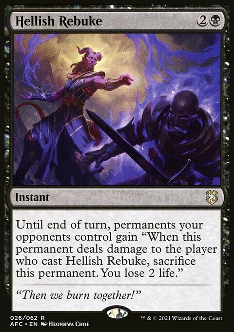 Hellish Rebuke, Forgotten Realms Commander #26, Magic: The Gathering card