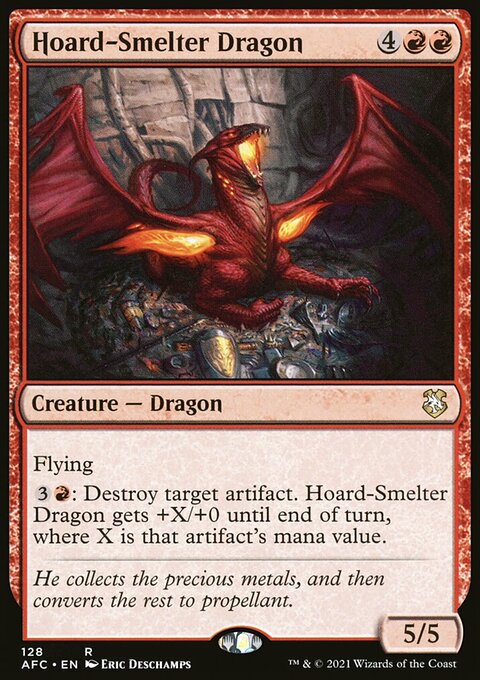 Hoard-Smelter Dragon, Forgotten Realms Commander #128, Magic: The Gathering card
