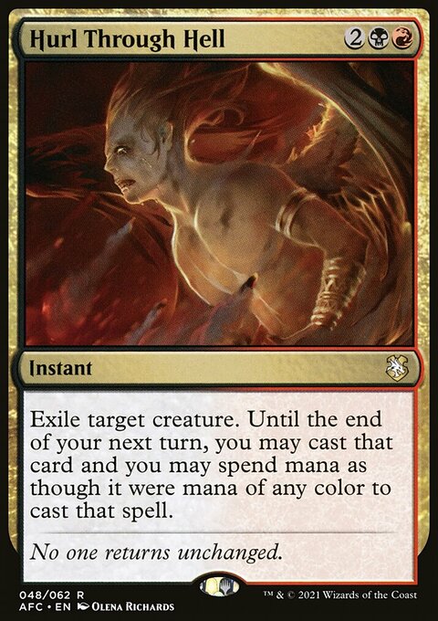 Hurl Through Hell, Forgotten Realms Commander #48, Magic: The Gathering card