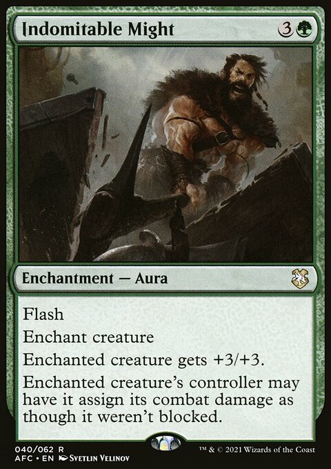 Indomitable Might, Forgotten Realms Commander #40, Magic: The Gathering card
