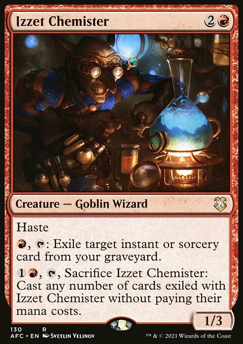Izzet Chemister, Forgotten Realms Commander #130, Magic: The Gathering card