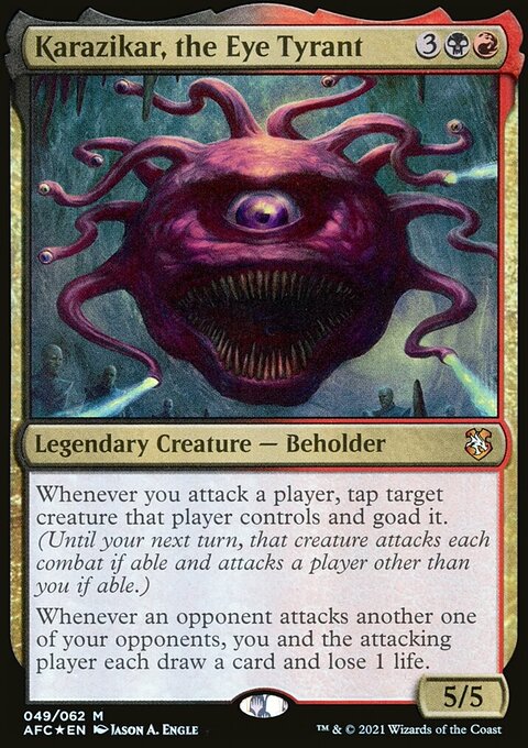 Karazikar, the Eye Tyrant, Forgotten Realms Commander #49, Magic: The Gathering card