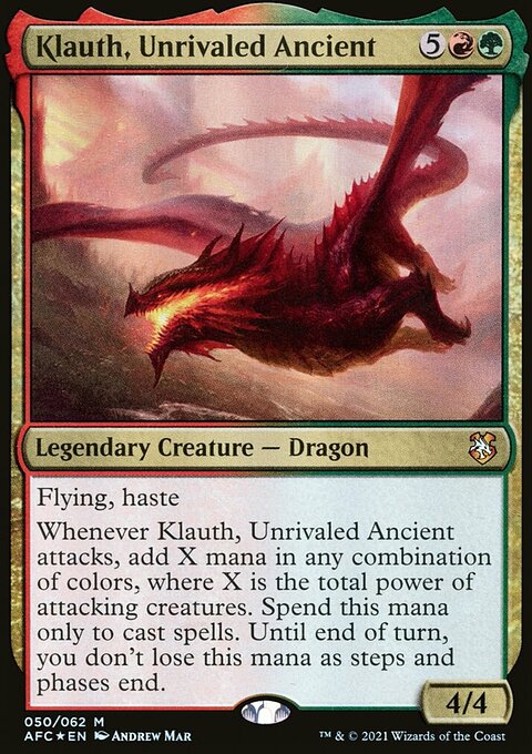 Klauth, Unrivaled Ancient, Forgotten Realms Commander #50, Magic: The Gathering card