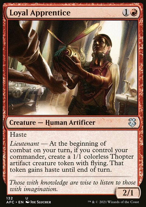 Loyal Apprentice, Forgotten Realms Commander #132, Magic: The Gathering card