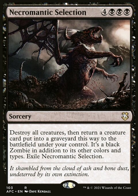 Necromantic Selection, Forgotten Realms Commander #103, Magic: The Gathering card