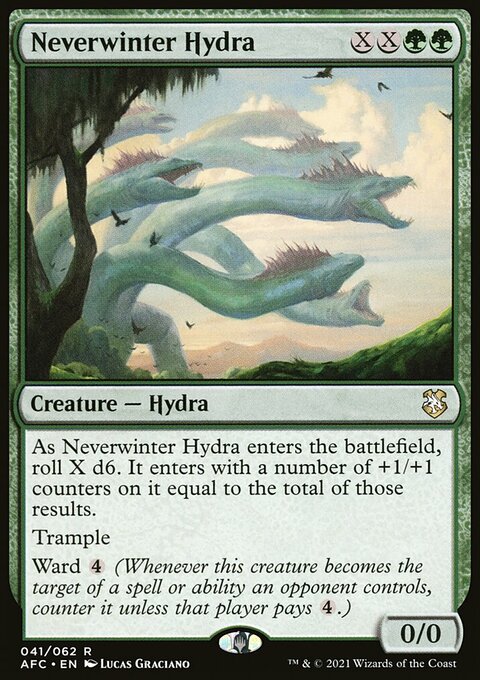 Neverwinter Hydra, Forgotten Realms Commander #41, Magic: The Gathering card