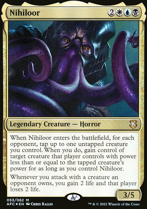 Nihiloor, Forgotten Realms Commander #53, Magic: The Gathering card