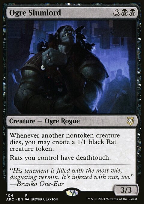 Ogre Slumlord, Forgotten Realms Commander #104, Magic: The Gathering card