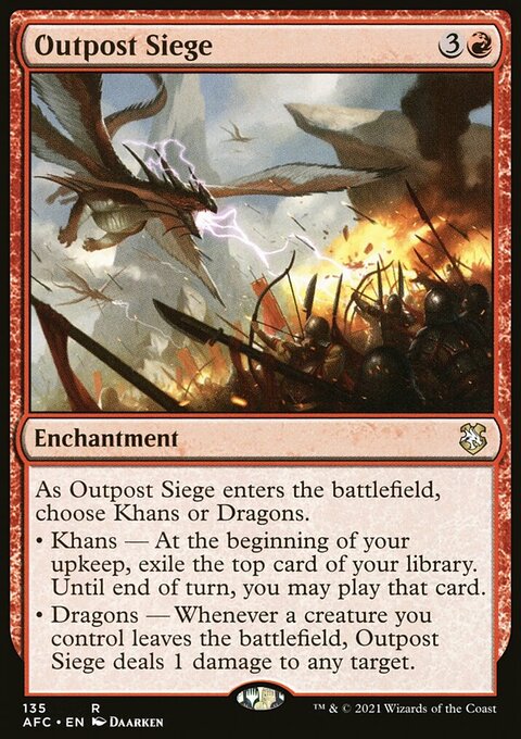 Outpost Siege, Forgotten Realms Commander #135, Magic: The Gathering card