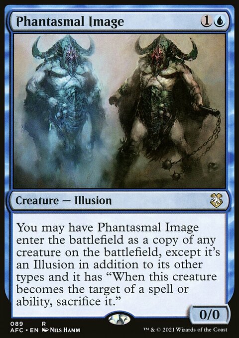 Phantasmal Image, Forgotten Realms Commander #89, Magic: The Gathering card