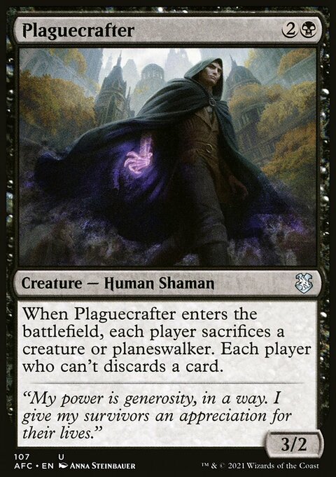Plaguecrafter, Forgotten Realms Commander #107, Magic: The Gathering card