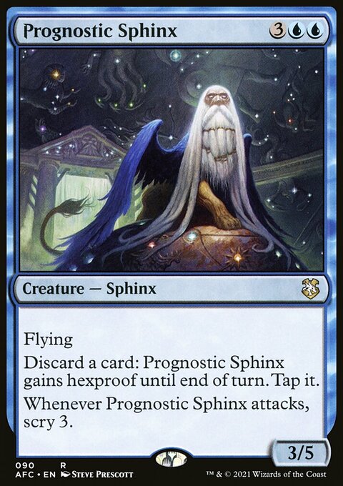 Prognostic Sphinx, Forgotten Realms Commander #90, Magic: The Gathering card