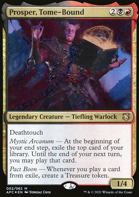 Prosper, Tome-Bound, Forgotten Realms Commander #2, Magic: The Gathering card