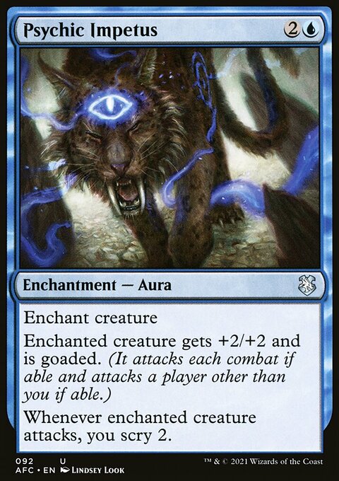 Psychic Impetus, Forgotten Realms Commander #92, Magic: The Gathering card