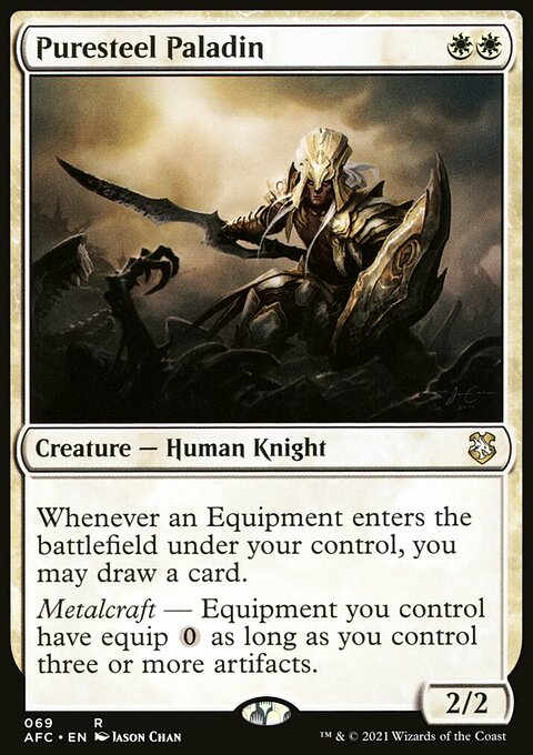 Puresteel Paladin, Forgotten Realms Commander #69, Magic: The Gathering card