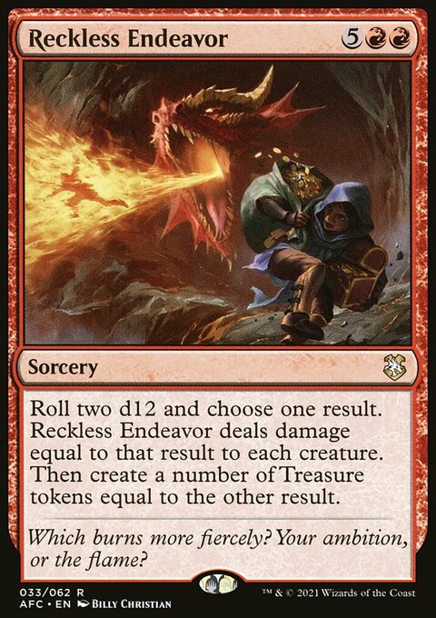 Reckless Endeavor, Forgotten Realms Commander #33, Magic: The Gathering card