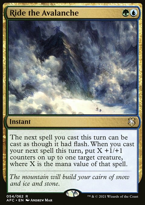 Ride the Avalanche, Forgotten Realms Commander #54, Magic: The Gathering card