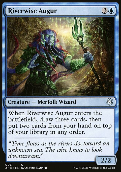 Riverwise Augur, Forgotten Realms Commander #93, Magic: The Gathering card
