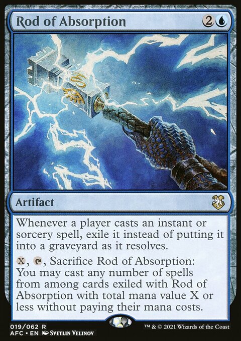Rod of Absorption, Forgotten Realms Commander #19, Magic: The Gathering card