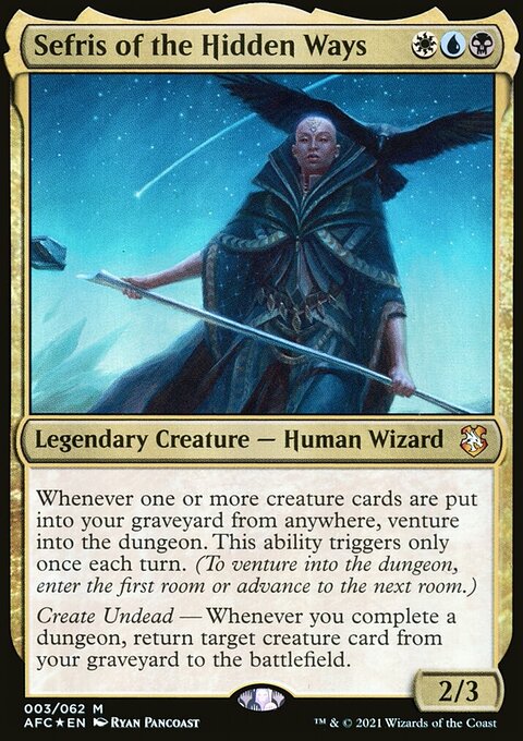 Sefris of the Hidden Ways, Forgotten Realms Commander #3, Magic: The Gathering card