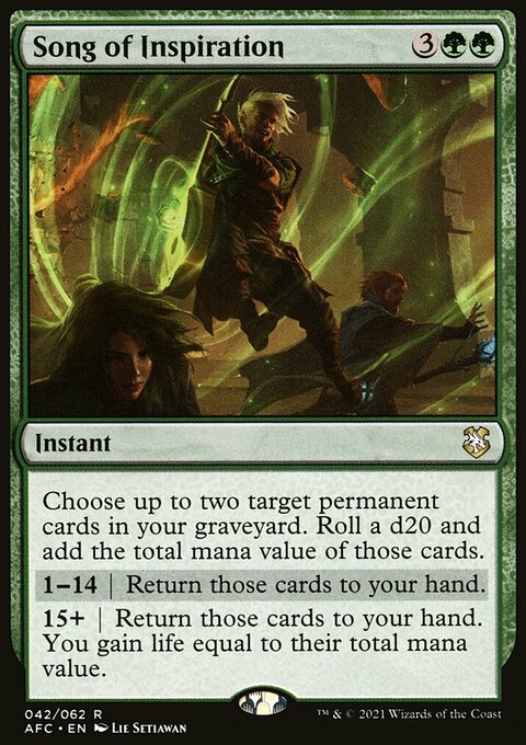 Song of Inspiration, Forgotten Realms Commander #42, Magic: The Gathering card