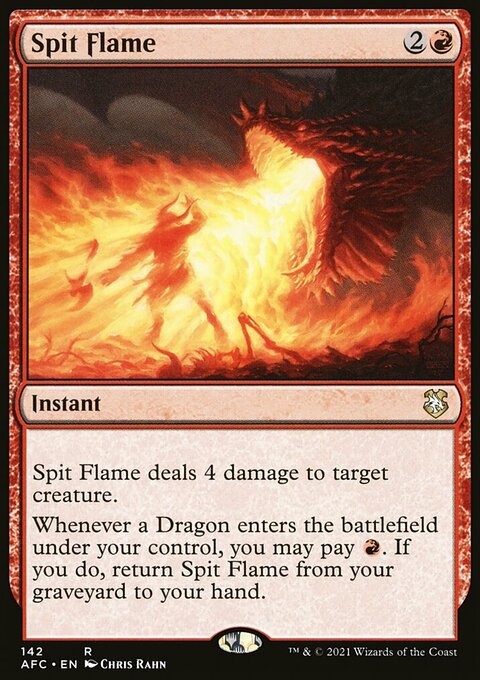 Spit Flame, Forgotten Realms Commander #142, Magic: The Gathering card