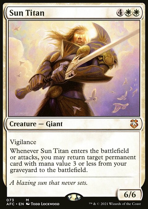 Sun Titan, Forgotten Realms Commander #73, Magic: The Gathering card